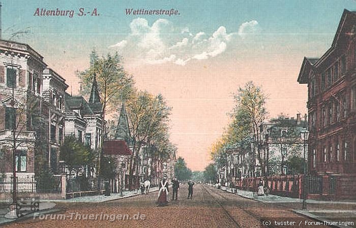 Historische Ansicht der Altenburger WettinerStraße um 1900 - Hochgeladen von twister am 24.02.2009 bild-222.jpg